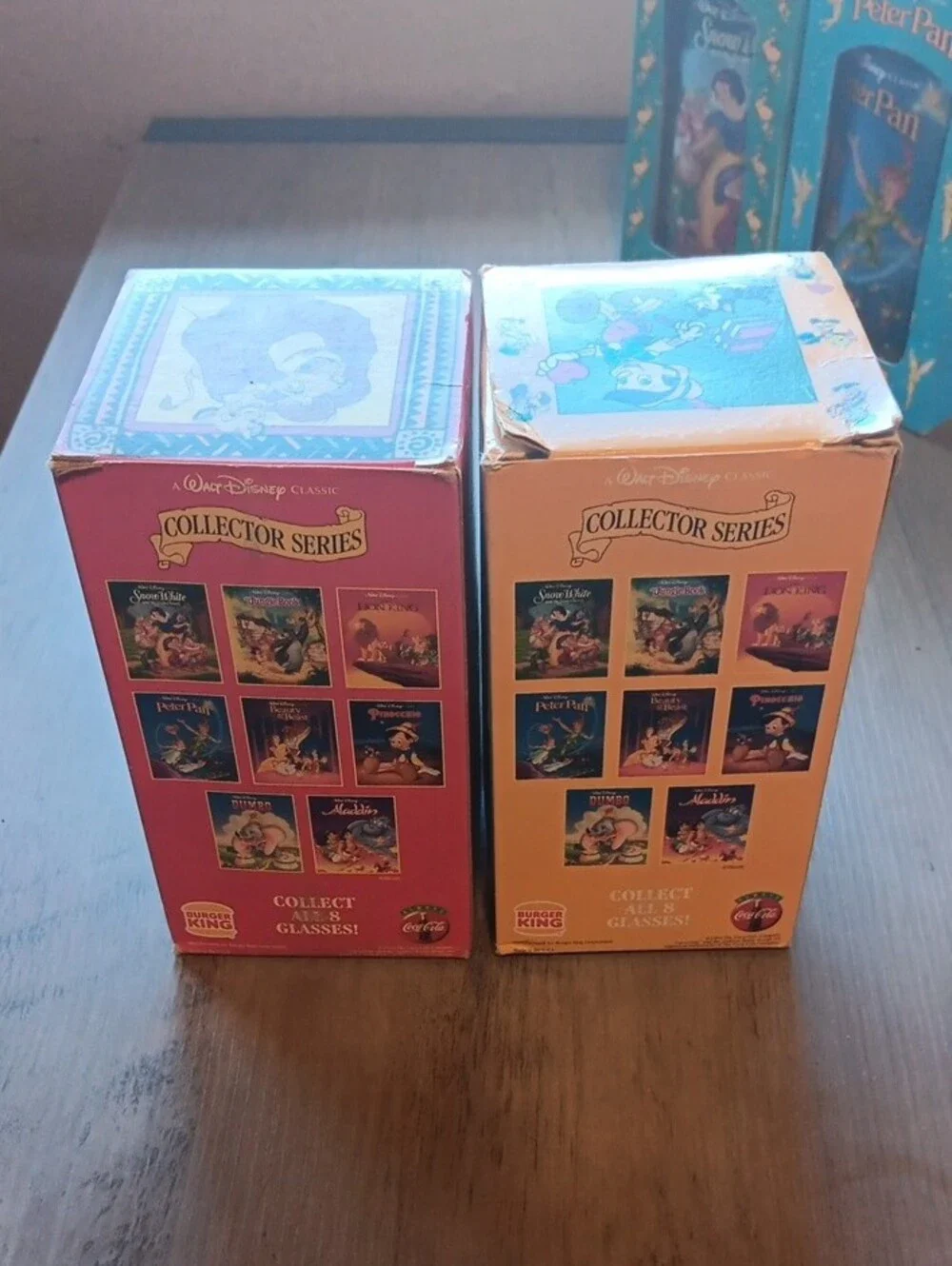 1994 Vintage Burger King Disney Collector Series Glasses-Complete Set of 8